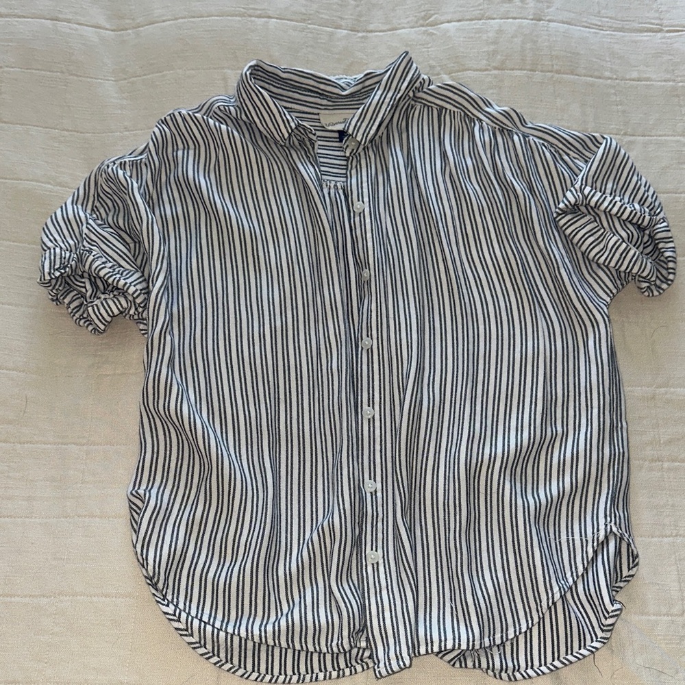 Striped Blue and White Men's Shirt